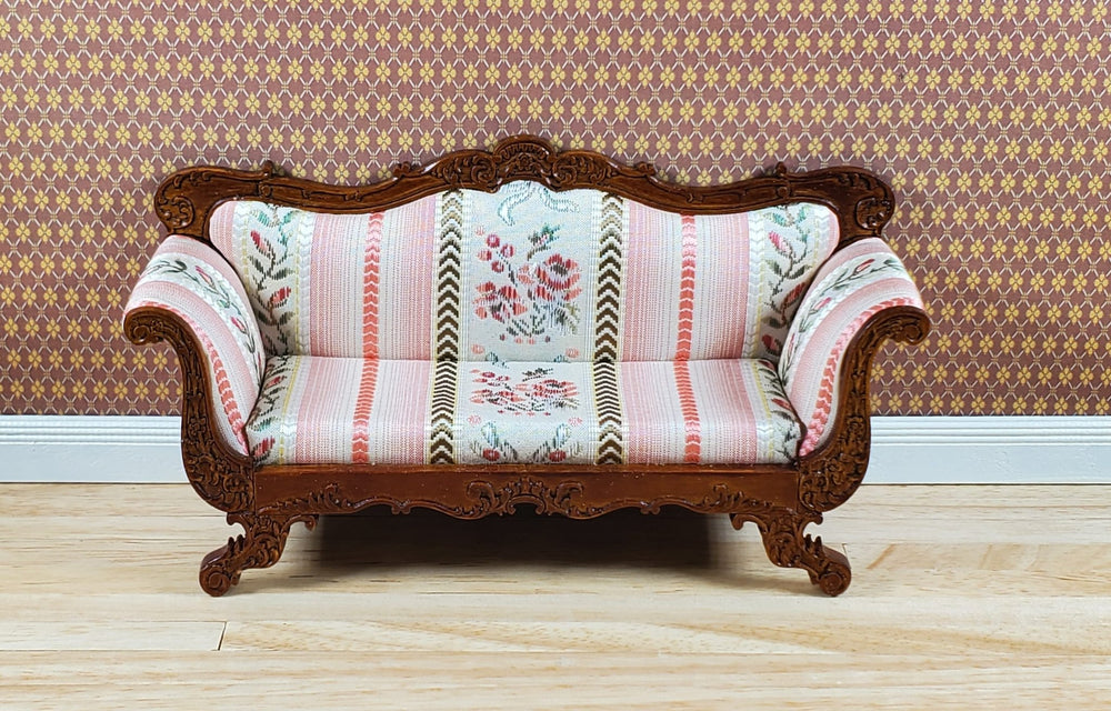 JBM Dollhouse Sofa Couch Victorian Empire Styel 1:12 Scale Miniature Furniture - MiniatureCrush