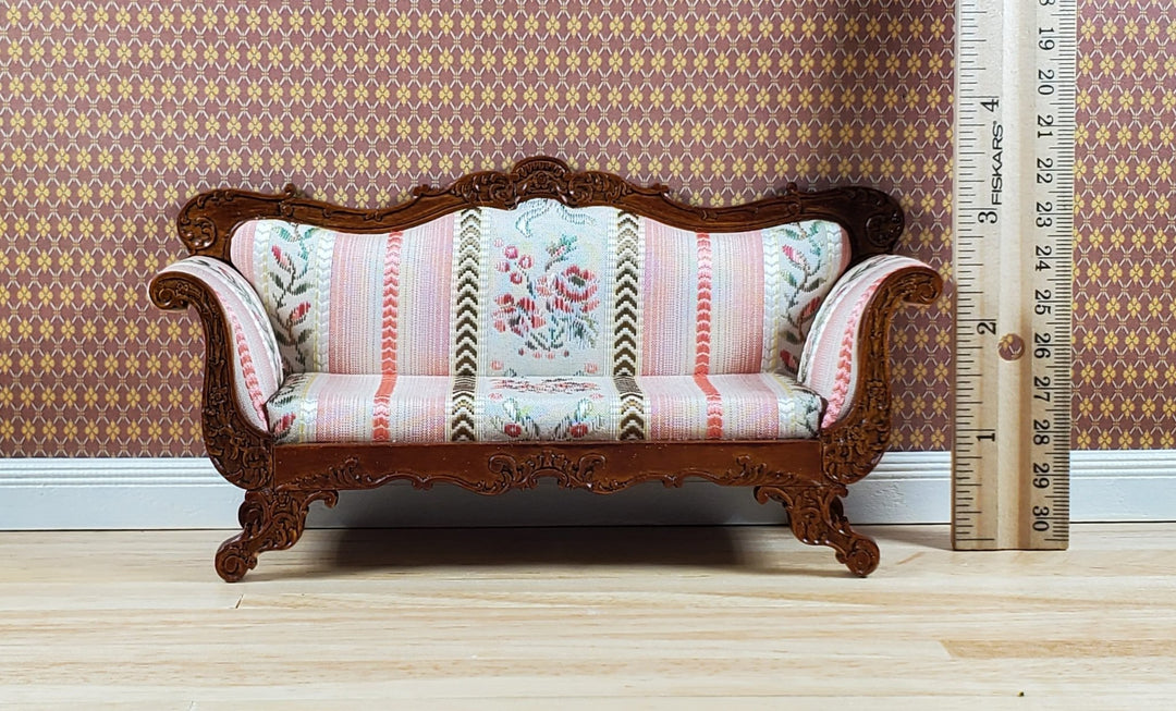 JBM Dollhouse Sofa Couch Victorian Empire Styel 1:12 Scale Miniature Furniture - MiniatureCrush