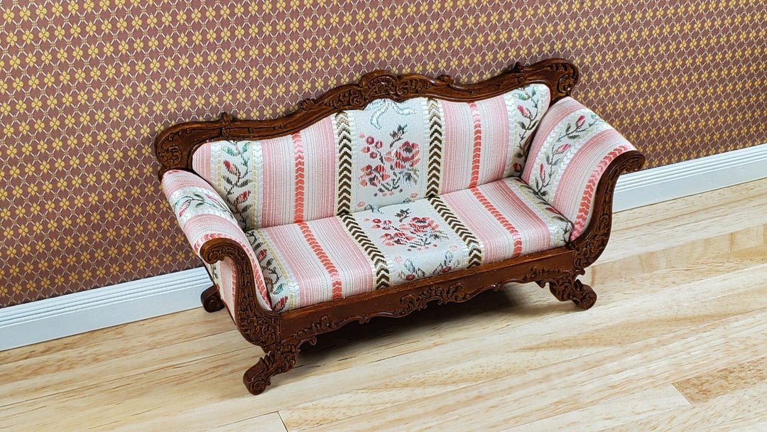 JBM Dollhouse Sofa Couch Victorian Empire Styel 1:12 Scale Miniature Furniture - MiniatureCrush