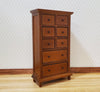 JBM Dollhouse Tall Dresser Country Style Walnut Finish 1:12 Scale Furniture