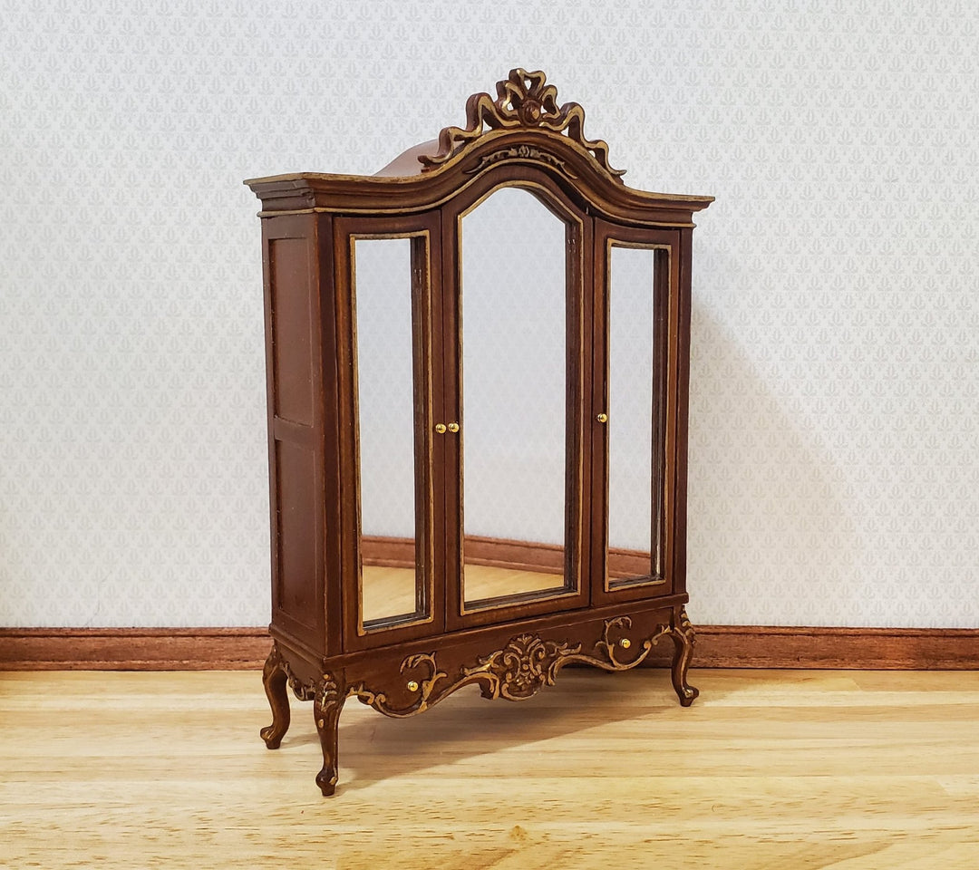 JBM Dollhouse Wardrobe Mirrored Closet Victorian Style 1:12 Scale Furniture - MiniatureCrush