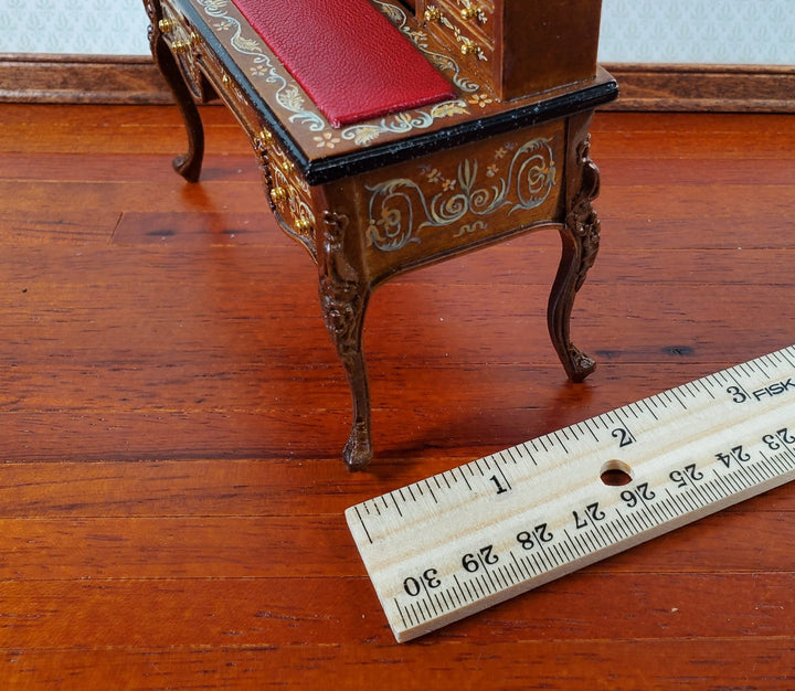 JBM Dollhouse Writing Desk Hand Painted Details 1:12 Scale Miniature Furniture - Miniature Crush