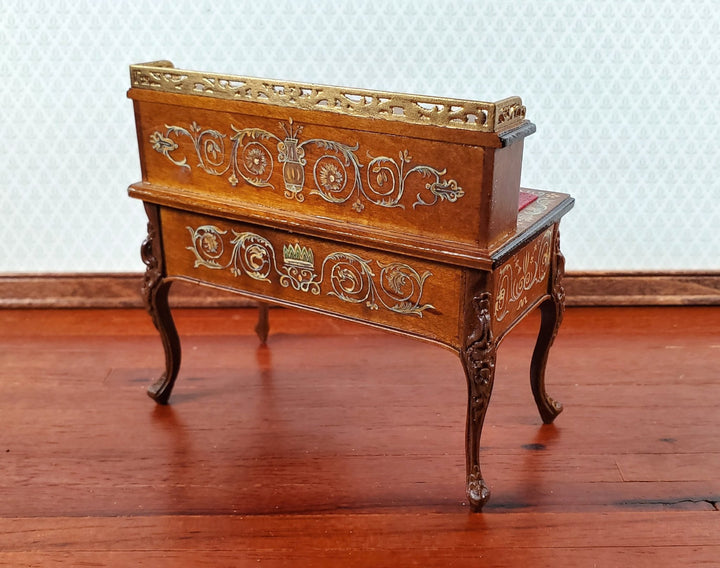 JBM Dollhouse Writing Desk Hand Painted Details 1:12 Scale Miniature Furniture - Miniature Crush