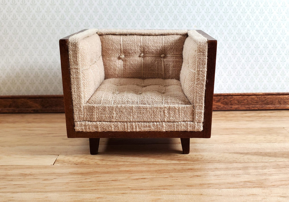 JBM Miniature Mid Century Modern Chair 1:12 Scale Dollhouse Furniture Beige - Miniature Crush