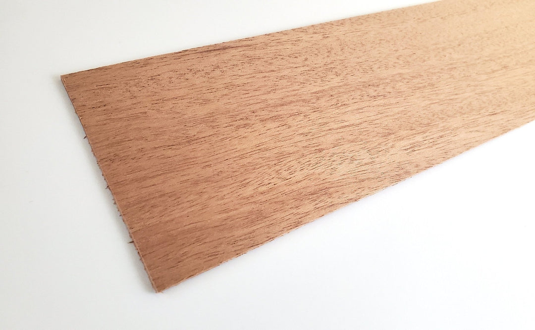 Mahogany Wood Sheet Plank Thin 1/32" Thick x 3" Wide x 12" Long Veneer Kiln Dried - Miniature Crush