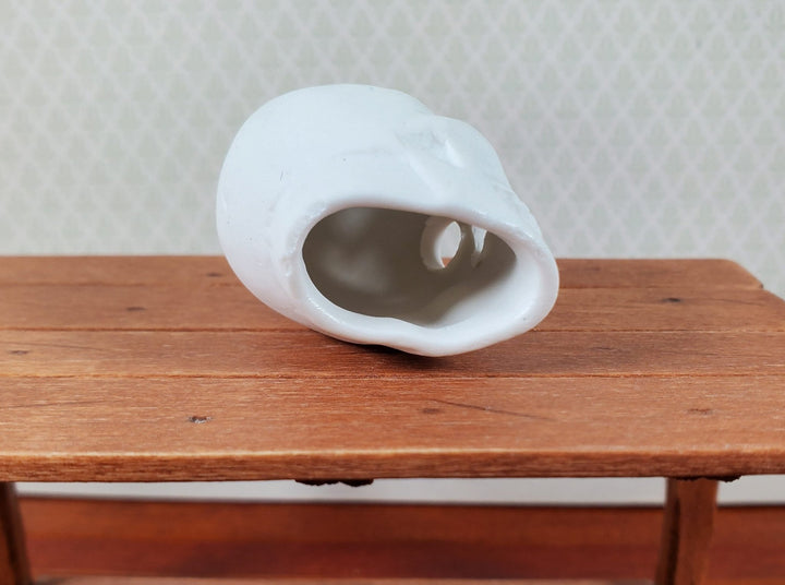 Miniature 1:6 Scale Halloween Ceramic Skull Unglazed - MiniatureCrush