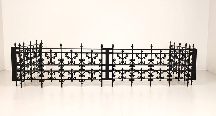 Miniature 4 Piece Fence Kit Black Victorian Georgian Style 1:12 Scale Dollhouse - Miniature Crush