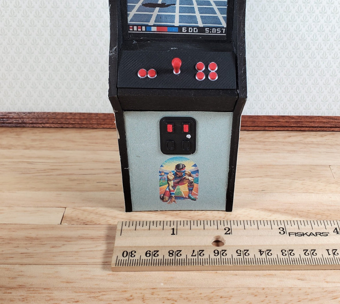 Miniature Arcade Machine DIY KIT Wood 5 1/4" Tall Includes Light, Control Panel - Miniature Crush