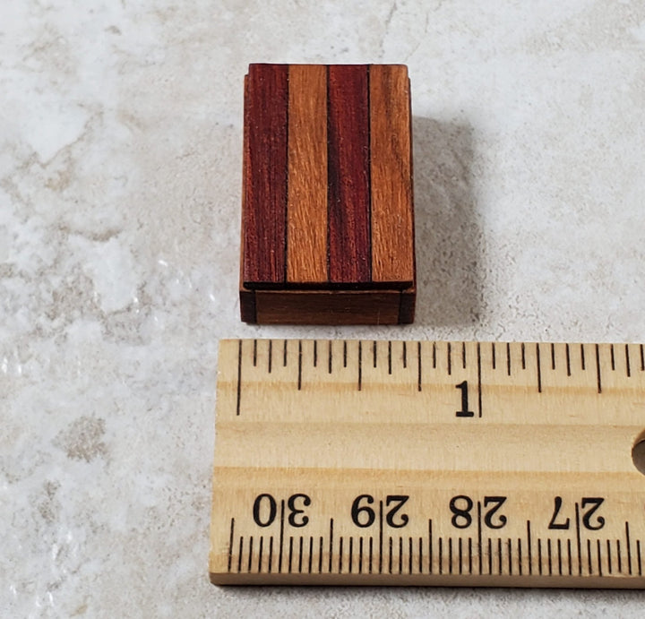 Miniature Box for Dollhouse 1:12 Scale Handmade Cherry and Padauk Hardwood - Miniature Crush