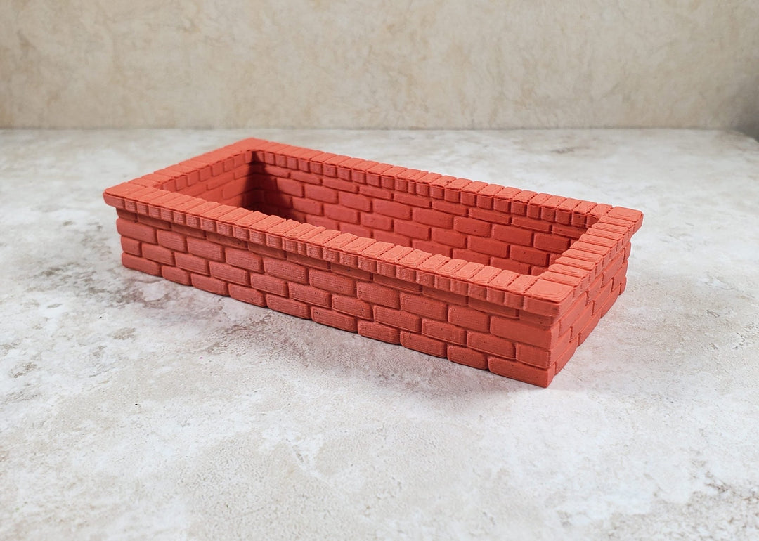 Miniature Brick Style Planter Flower Box 1:12 Scale Dollhouse Garden Decor - MiniatureCrush