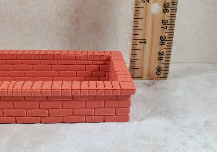 Miniature Brick Style Planter Flower Box 1:12 Scale Dollhouse Garden Decor - MiniatureCrush