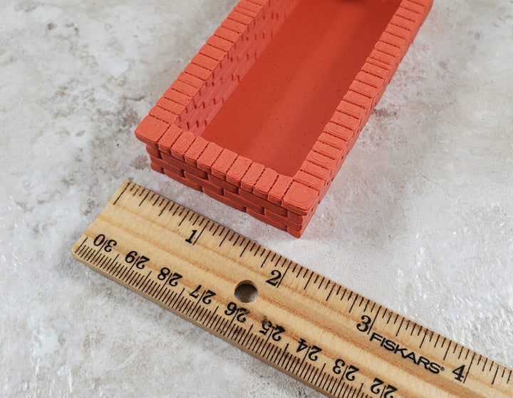 Miniature Brick Style Planter Flower Box 1:12 Scale Dollhouse Garden Decor - MiniatureCrush