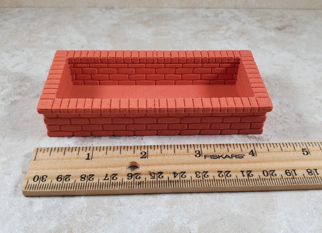 Miniature Brick Style Planter Flower Box 1:12 Scale Dollhouse Garden Decor - MiniatureCrush