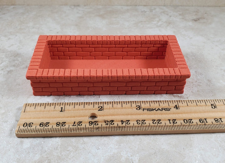 Miniature Brick Style Planter Flower Box 1:12 Scale Dollhouse Garden Decor - MiniatureCrush