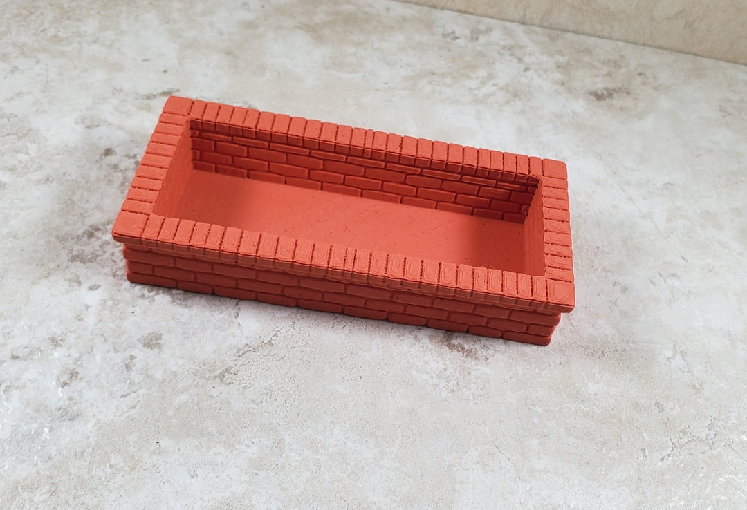 Miniature Brick Style Planter Flower Box 1:12 Scale Dollhouse Garden Decor - MiniatureCrush