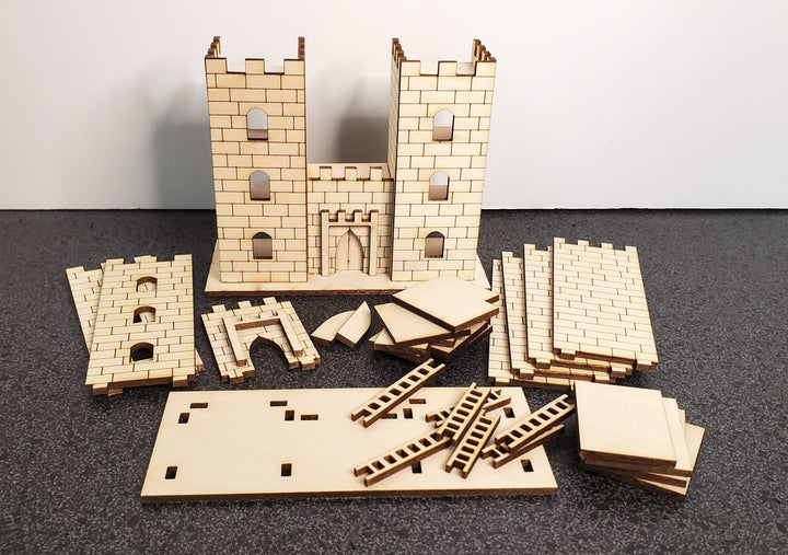 Miniature Castle Tower Keep 1:144 Scale DIY KIT 7 Rooms Ladders 3 Stories - Miniature Crush