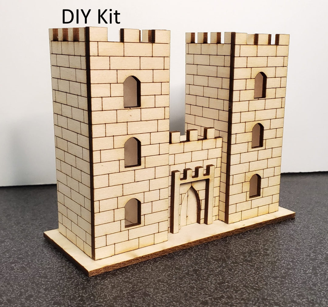 Miniature Castle Tower Keep 1:144 Scale DIY KIT 7 Rooms Ladders 3 Stories - Miniature Crush