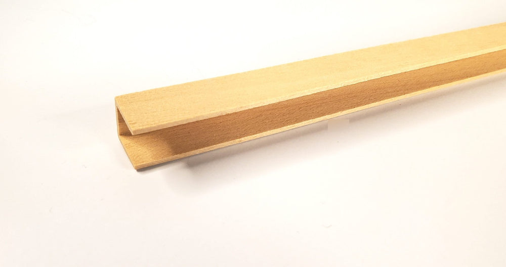 Miniature Channel Molding Trim 1/2" x 1/2" x 18" long Dollhouses Scale Model Building - MiniatureCrush
