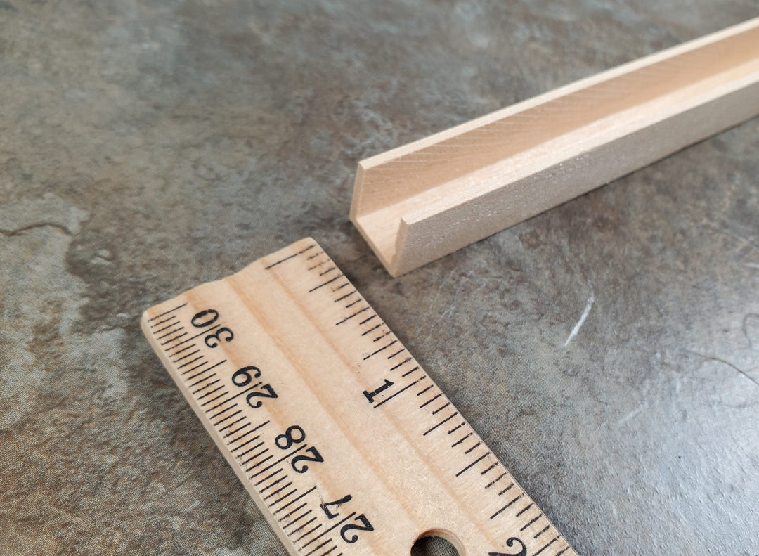 Miniature Channel Molding Trim 3 pcs 1/2" x 1/2" x 18" Dollhouses Scale Model - MiniatureCrush