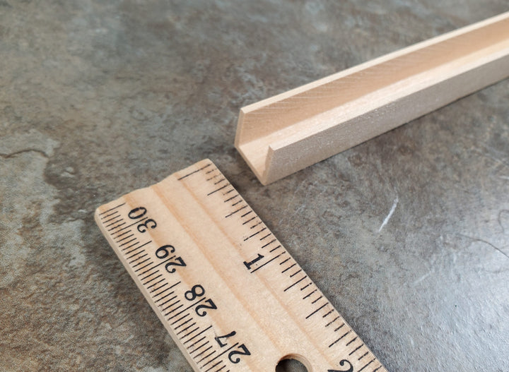 Miniature Channel Molding Trim 3 pcs 1/2" x 1/2" x 18" Dollhouses Scale Model - MiniatureCrush
