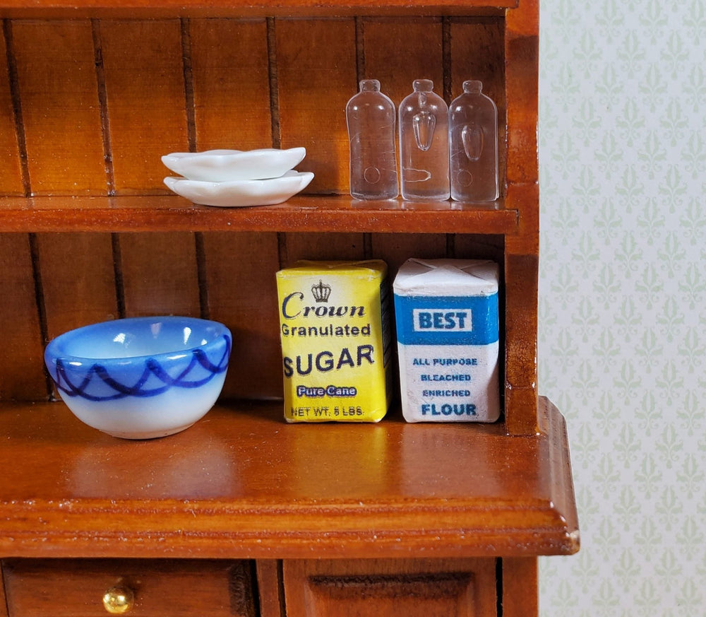 Miniature Clear Bottles Tonic Vinegar 3 Pieces Blanks 1:12 Scale Dollhouse - MiniatureCrush