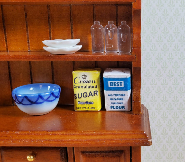 Miniature Clear Bottles Tonic Vinegar 3 Pieces Blanks 1:12 Scale Dollhouse - MiniatureCrush