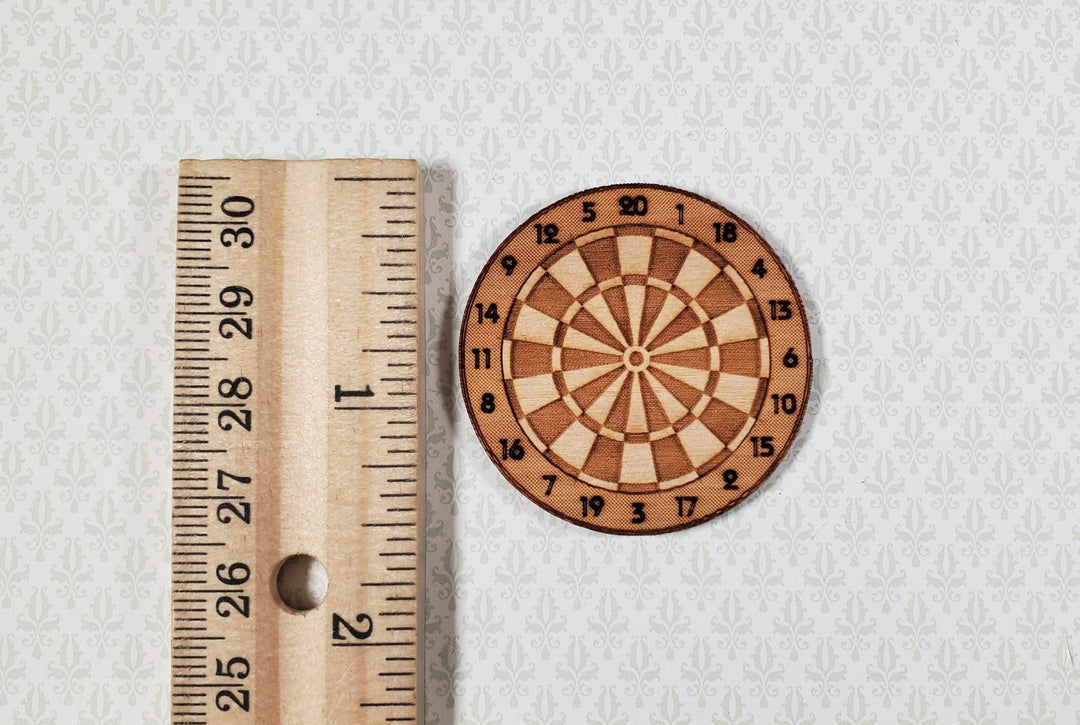 Miniature Dart Board Game Darts Wood 1:12 Scale Dollhouses Scale Model Dioramas - Miniature Crush