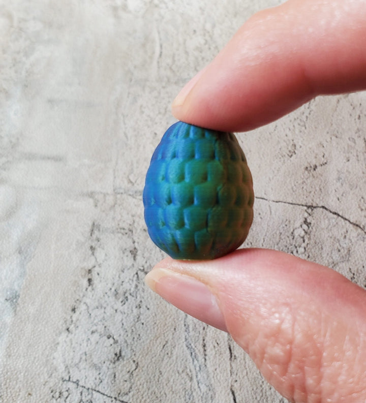 Miniature Dragon Eggs Set of 3 Multi Colored 7/8" Tall Scale Model Dioramas - Miniature Crush