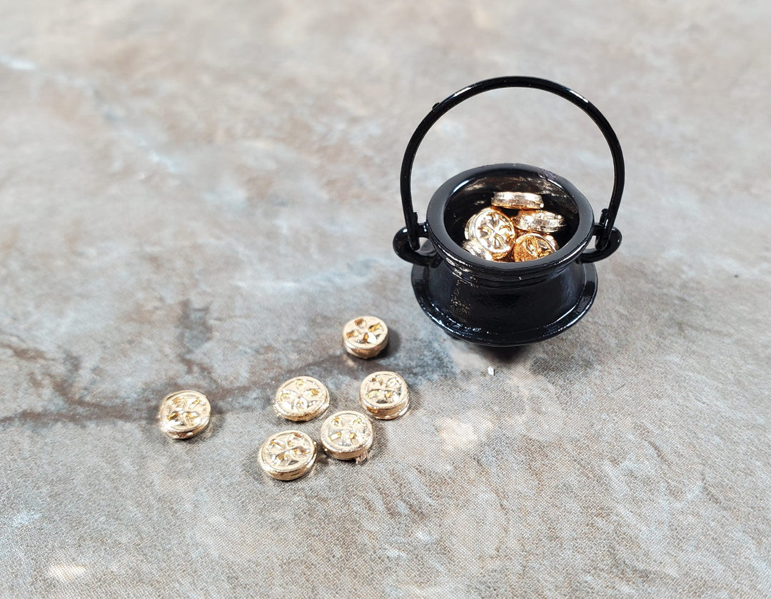 Miniature Dubloon Gold Coins Metal Treasure Prop 3mm approx. 25 pcs - MiniatureCrush