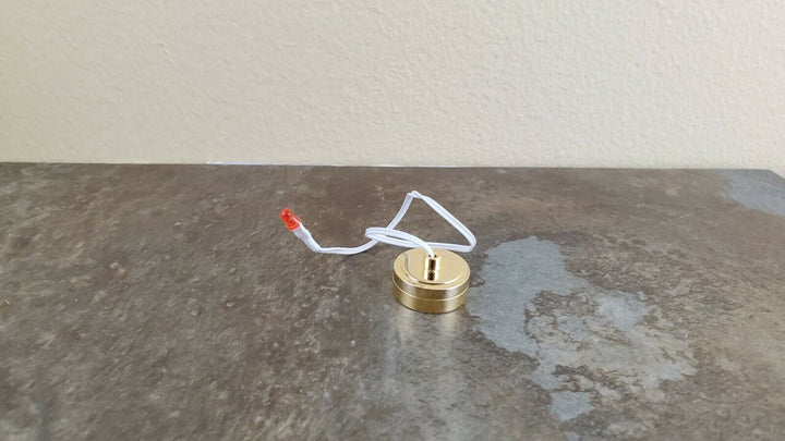 Miniature Flashing RED Battery Light Bulb on String Dollhouse Fireplace - MiniatureCrush