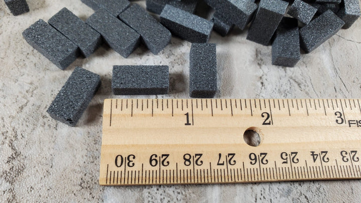 Miniature Foam Bricks 250 Loose Precut Pieces Dioramas Model Building 3/4" Long - Miniature Crush