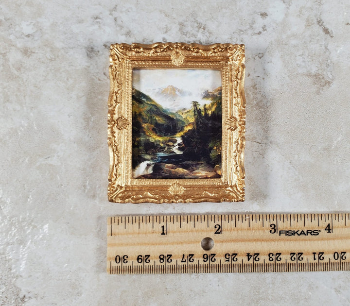 Miniature Framed Art Print Mountain of the Holy Cross Thomas Moran 1:12 Scale - Miniature Crush