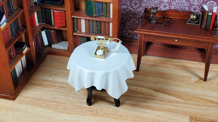 Miniature Halloween Decor Table + Cloth Black Cat Boo Sign 1:12 Scale Dollhouse - Miniature Crush