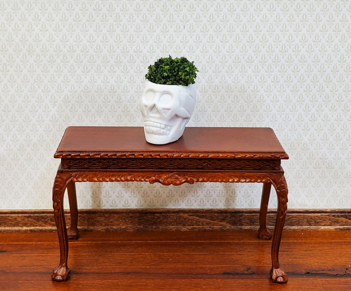 Miniature Halloween Skull Planter or Candy Dish for Dollhouse Decoration 1" Tall - MiniatureCrush
