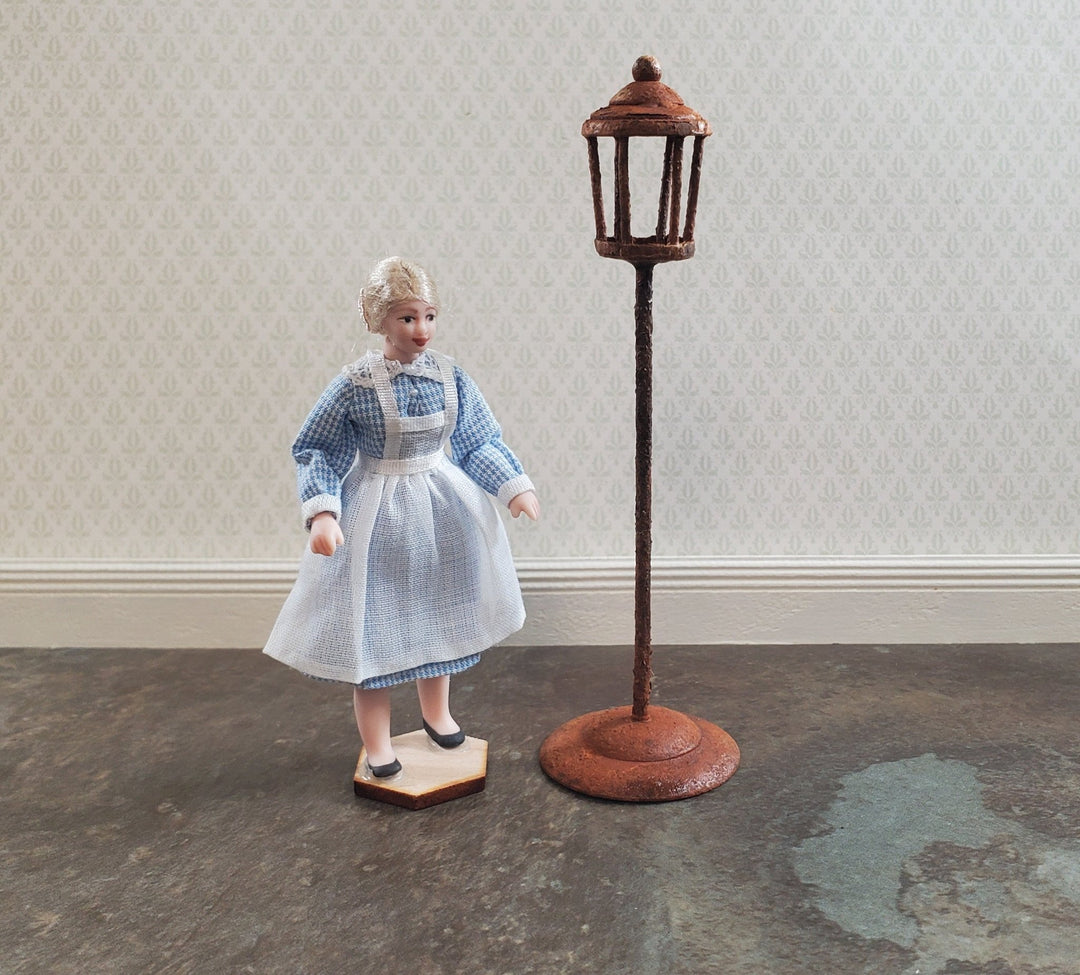 Miniature Lantern Rusted Distressed Metal Fairy Garden 1:24 Scale Dollhouse - MiniatureCrush