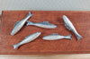Miniature Long Fish Set of 5 for Dollhouses Seafood Market Grocery Store 1 5/8