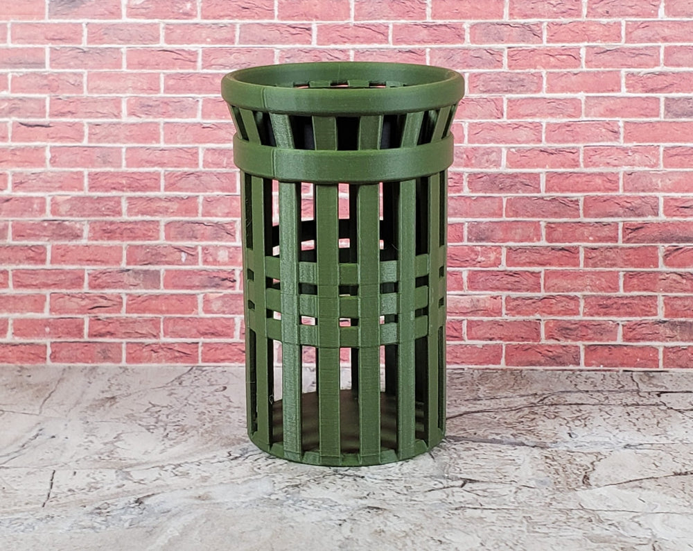 Miniature Parks Garbage Can Green 1:12 Scale Prop Models Diorama Action Figures - Miniature Crush