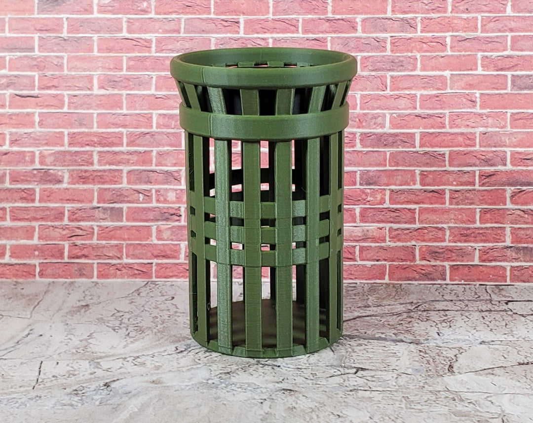 Miniature Parks Garbage Can Green 1:12 Scale Prop Models Diorama Action Figures - Miniature Crush