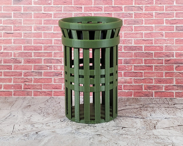 Miniature Parks Garbage Can Green 1:12 Scale Prop Models Diorama Action Figures - Miniature Crush