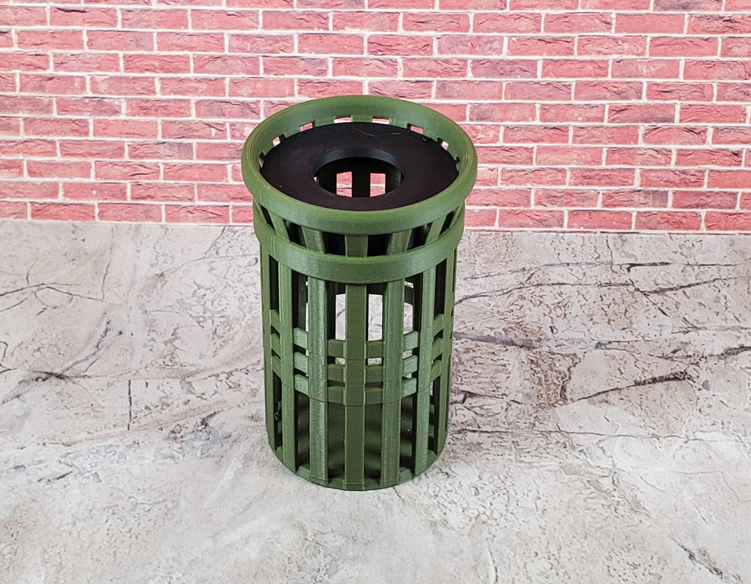 Miniature Parks Garbage Can Green 1:12 Scale Prop Models Diorama Action Figures - Miniature Crush