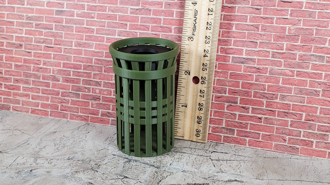 Miniature Parks Garbage Can Green 1:12 Scale Prop Models Diorama Action Figures - Miniature Crush