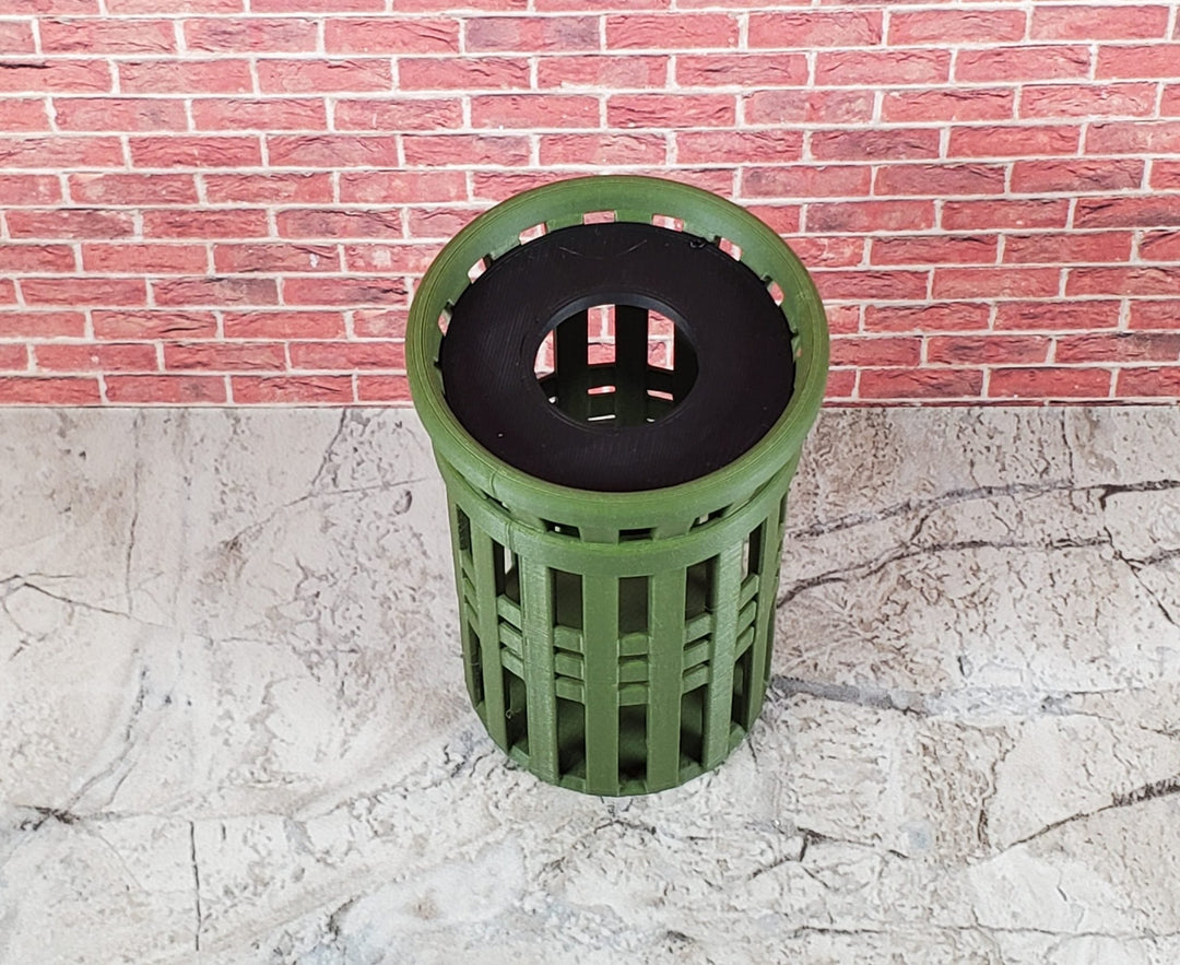 Miniature Parks Garbage Can Green 1:12 Scale Prop Models Diorama Action Figures - Miniature Crush