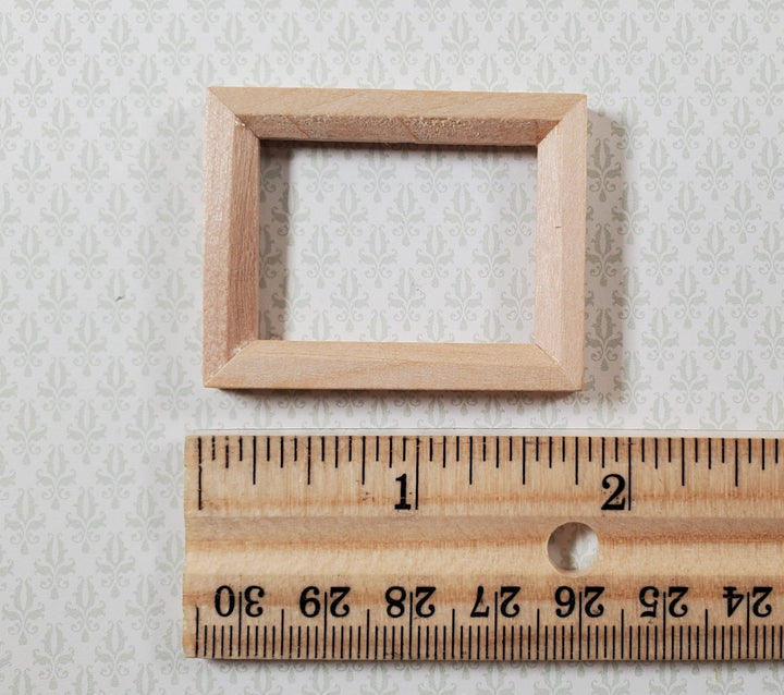 Miniature Picture Frame Wood with Backing and Stand Horizontal Landscape 1 3/4" - Miniature Crush