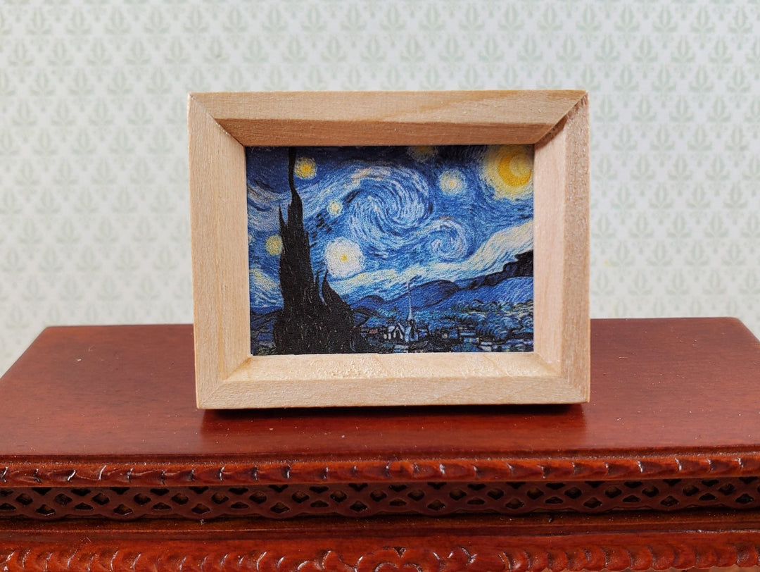 Miniature Picture Frame Wood with Backing and Stand Horizontal Landscape 1 3/4" - Miniature Crush