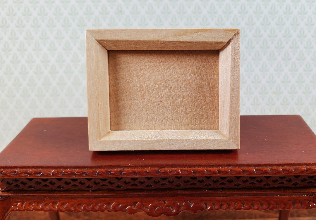 Miniature Picture Frame Wood with Backing and Stand Horizontal Landscape 1 3/4" - Miniature Crush