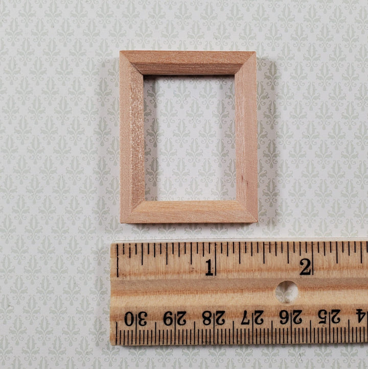 Miniature Picture Frame Wood with Backing and Stand Vertical Portrait 1 3/4" - Miniature Crush