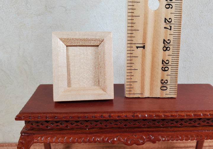 Miniature Picture Frame Wood with Backing and Stand Vertical Portrait 1 5/16" - MiniatureCrush
