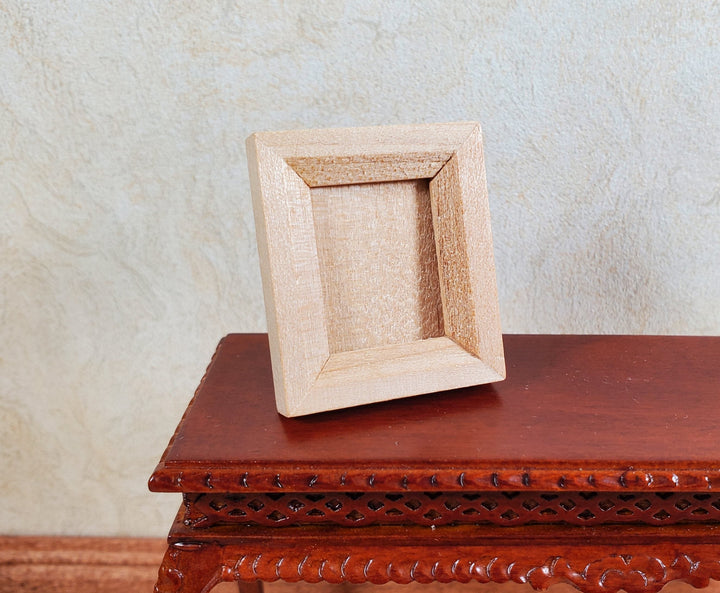 Miniature Picture Frame Wood with Backing and Stand Vertical Portrait 1 5/16" - MiniatureCrush