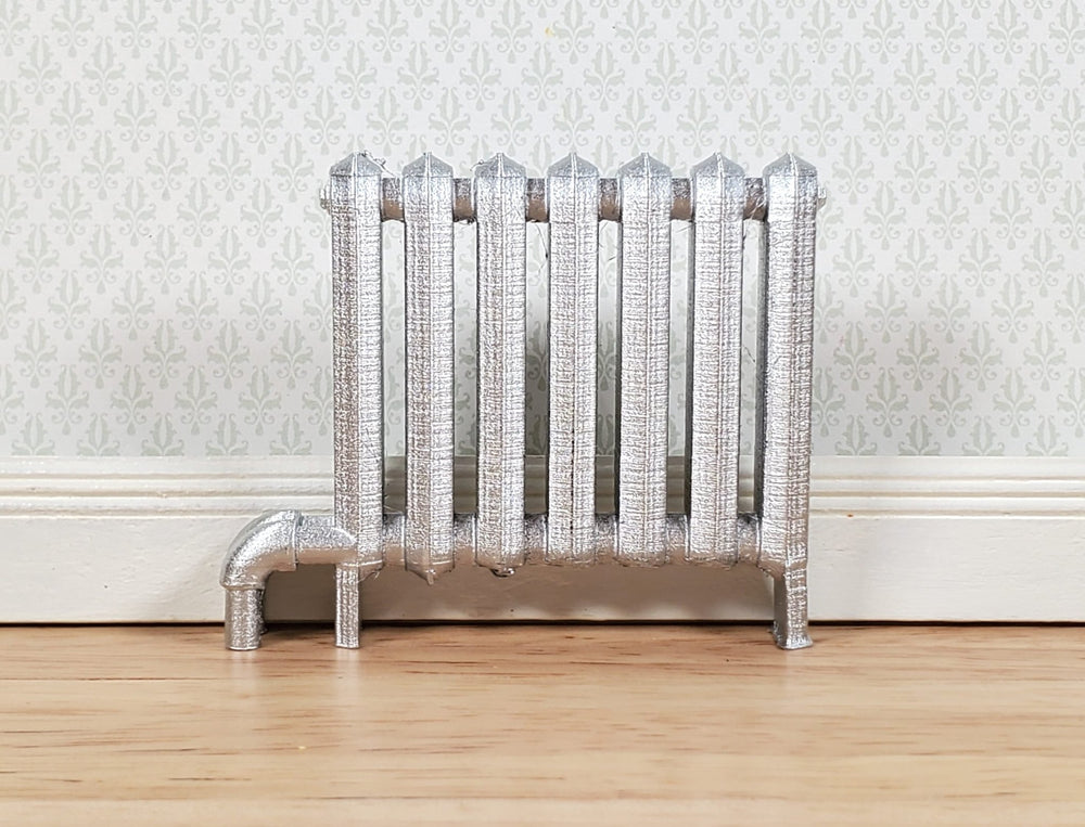 Miniature Radiator Silver Classic Style 1:12 Scale Prop Dollhouse Accessory - Miniature Crush