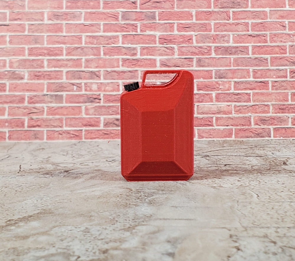 Miniature Red Jerrycan Gas Can 1:12 Scale 1930s Style Prop 1 1/2" Scale Model - Miniature Crush